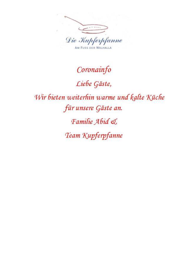 Hotel "Die Kupferpfanne" Donaustauf Exteriér fotografie